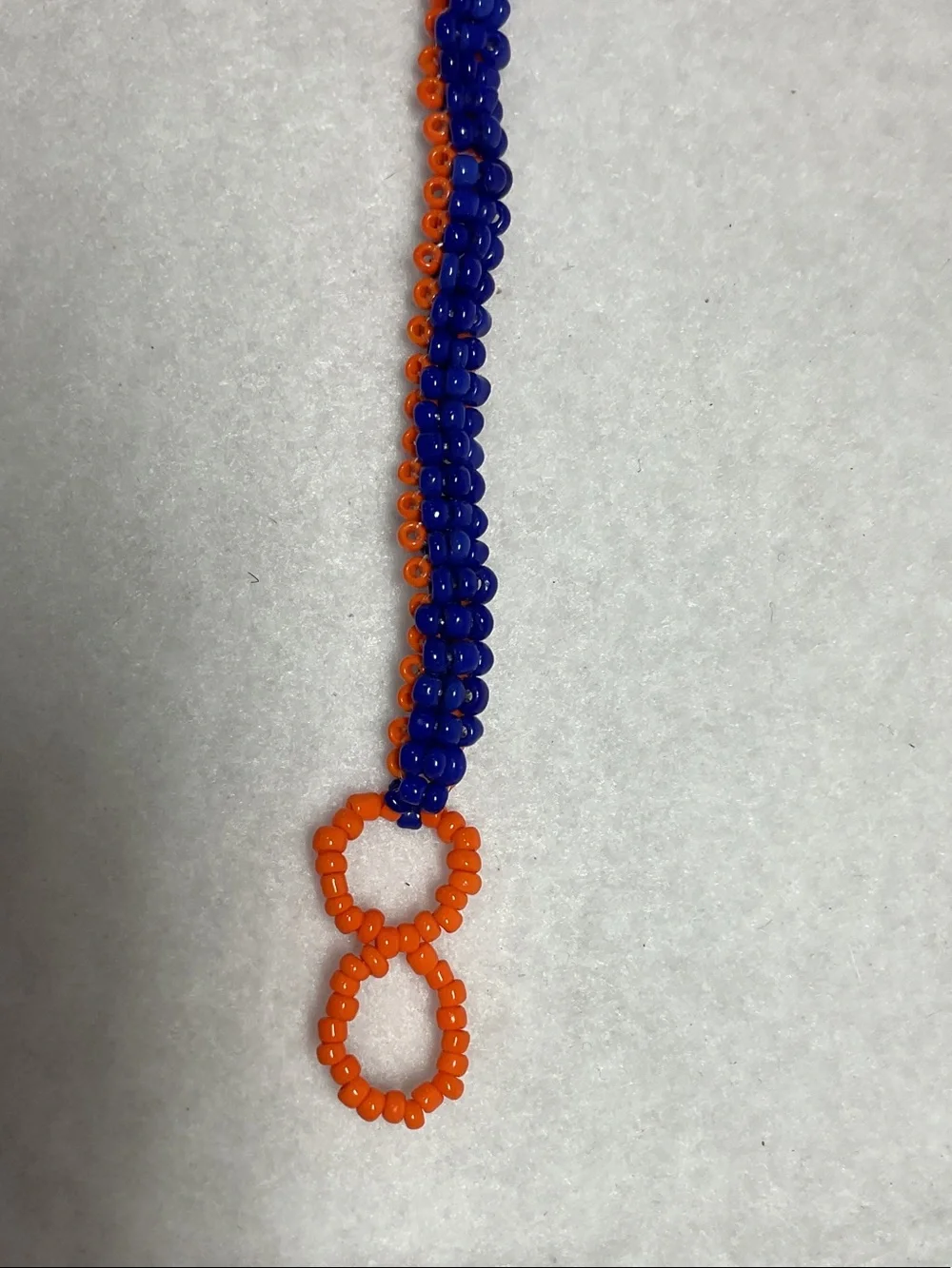 Florida Gators Handcrafted Blue & Orange Beaded Bracelet